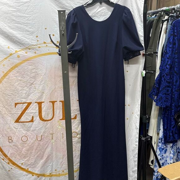 Calvin Klein Sequined Puff-Sleeve Gown Size 12 - Picture 3 of 3